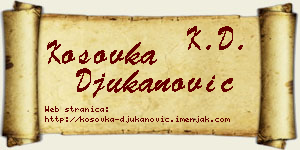Kosovka Đukanović vizit kartica